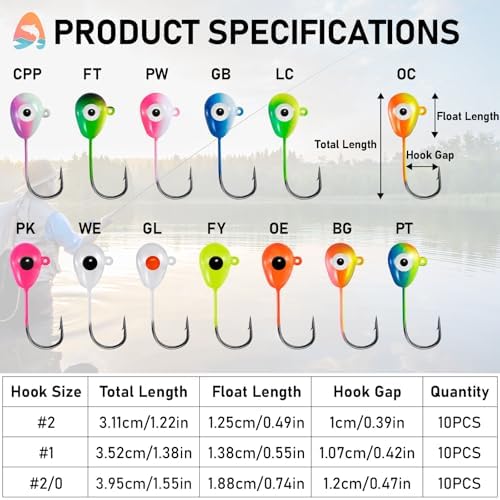 Alwonder 10-Pack Floating Jig Heads Fishing Floats Jigs Lures High-Ball Floater Hook, Surf Fishing Trolling Rockfishing Pompano Rigs Floats for Bass, Walleye, Panfish, Perch, Trout, Redfish - Image 2