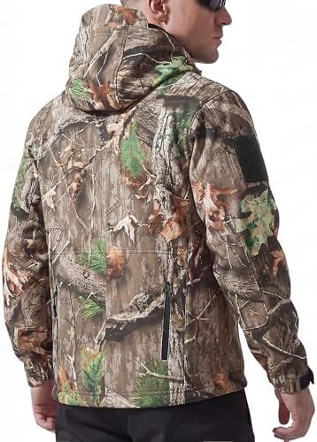 FREE SOLDIER Men's Hooded Waterproof Softshell Jacket - Image 2