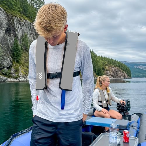 Automatic Inflatable Life Jacket,Preserver PFD for Adults,Life Vest for Adult,Supports Weight up to 330 pounds - Image 4