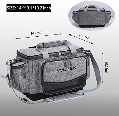 YVLEEN Fishing Tackle Box Bag - Outdoor Large Fishing Tackle Storage Bag - 100% Water-Resistant Polyester Material - Fishing Tackle Bags - Suitable for 3600 3700 Tackle Box - Image 4