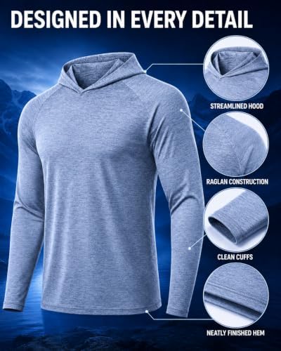 ZITY Men's Lightweight Pullover Hoodie UPF 50+ Fishing Shirts Sweatshirt - Image 6