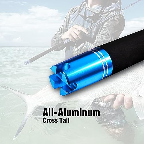 Fiblink 2-Piece Saltwater Spinning Fishing Rod Offshore Graphite Portable Fishing Rod (7 Feet) - Image 5