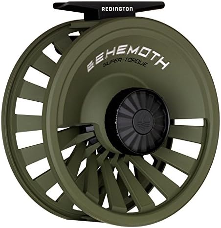 Redington Behemoth Fly Reel – Heavy-Duty Carbon Drag, Large Arbor, Die-Cast Frame & Deep V-Spool – Freshwater & Saltwater Fly Fishing Reel for Trout, Bass, Salmon & Big Game by REDINGTON