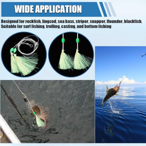 Shaddock Fishing Bait Rigs Saltwater with Sharp Hooks for Flounder Halibut - Image 3