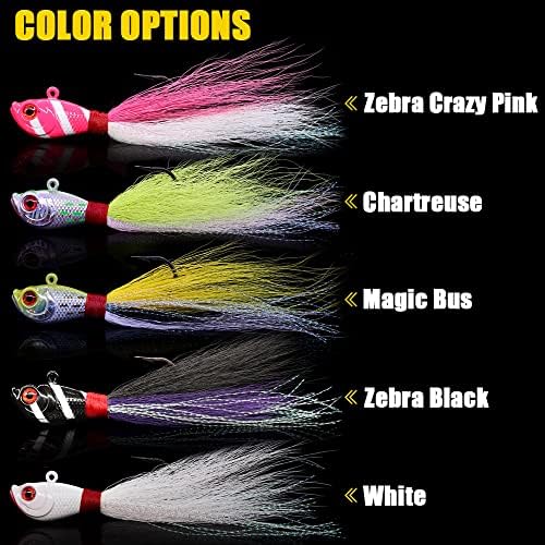 Bucktail-Jigs-Saltwater-Hair-Jigs-Head -Fishing-Lures-Assorted Kit - Image 5