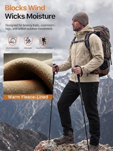 FREE SOLDIER Men's Hooded Waterproof Softshell Jacket - Image 4