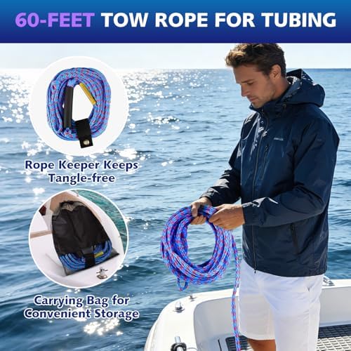 60FT 3-6K Boat Tow Rope for Tubing - Image 5