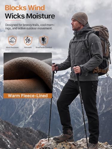 FREE SOLDIER Men's Hooded Waterproof Softshell Jacket - Image 4