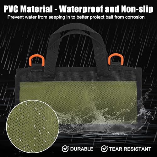 AGOOL Fishing Lure Bag, Roll Up Bait Bag 6 Pockets PVC Protective Lure Wraps Covers Waterproof Portable Large Capacity Fishing Tackle Organizer Storage Bag for Fishing Lures Jigs Hooks Baits Tackle - Image 5