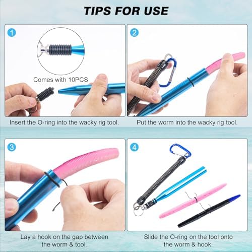 Goture Wacky Worm Fishing Lures Kit, Bass Fishing Wacky Rig Tool Kit - Image 6