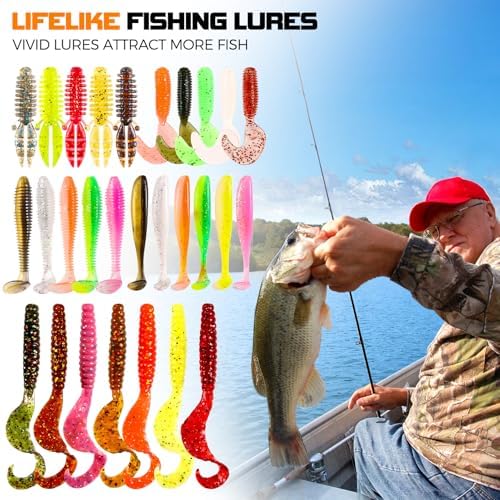 PLUSINNO Fishing Lures, Bass Fishing Gear Kit with Lure Tackle Box - Image 6