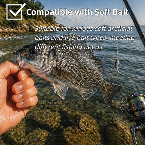 Stainless Steel Fishing Bait Rigging Needles Threader Set, Fish Bait Worm-Minnow-Anchovy Threader Needle Rustproof Threading Tool for Saltwater Freshwater Fishing Tackle Kit - Image 5