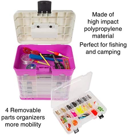 Storage Tool Box Organizer - Utility Box with 4 Drawers and 19 Compartments for Camping Supplies and Fishing Tackle by Wakeman Outdoors - Image 2