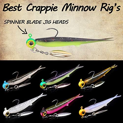 Crappie-Baits- Plastics-Jig-Heads-Kit-Shad-Minnow-Fishing-Lures-for Crappie-Panfish-Bluegill-40 &135 Piece Kit - Image 5