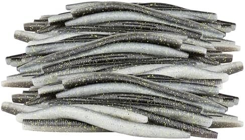 Soft Fishing Worm 100PCS, 3/4/5/6" Mega Value Pack Senko Style Soft Lures for Bass, Plastic Worm Stick Baits, Multicolor, Cost-Effective Fishing Gift by PROBITE