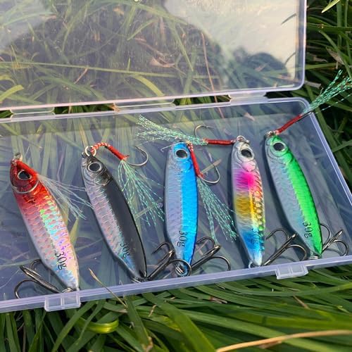 Tripquips Saltwater Jigs Fishing Lures with Ultra-Sharp Hooks, Saltwater Spoon Lure for Tuna Salmon Grouper, Sea Fishing Jigging Lure, Trolling Spoon for Bass Fishing - Image 5