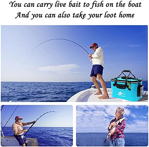 Grneric Fishing Bucket, 6Gallon/8Gallon/10Gallon Foldable Fish Bucket,Live Fish Container Multi-Functional Live Fish Bait Bucket,Outdoor Camping EVA Fishing Bag and Fish Protection Bucket - Image 5