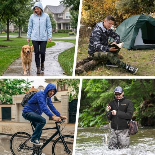 APEXUP Packable Rain Jacket Men Waterproof Lightweight Raincoat with Hood - Image 2