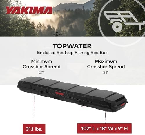 Yakima TopWater Rooftop Fishing Rod Box, Hard Case for up to 8 Poles - Image 4