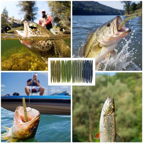 5'' Senko Bait Soft Stick Worms for Wacky Rig Bass Fishing - Image 6