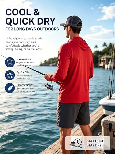 ZITY Men's Lightweight Pullover Hoodie UPF 50+ Fishing Shirts Sweatshirt - Image 5
