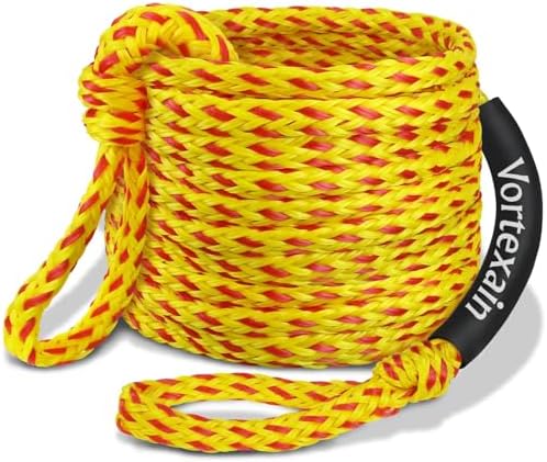 Boat Tow Rope 60ft 1-6 Riders, Floating Ropes for Towable Tubes by Vortexain