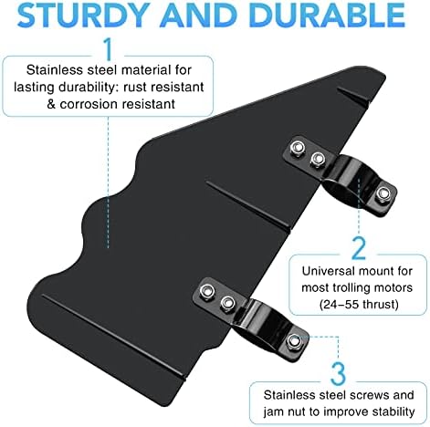 [New Generation] Trolling Motor Accessories, haoguo Paddle Boat Parts, Fits for Most 24-55 Thrust Trolling Motors, Exterior Corrugated Design Effectively Reduces Water Flow Resistance - Image 2