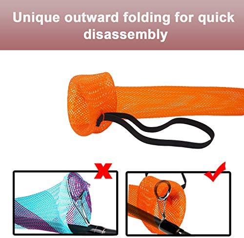 Fishing Rod Cover - 4 Pack Rod Sleeve Socks with Lanyard for Fly, Spinning, Casting, Sea Fishing - Image 2