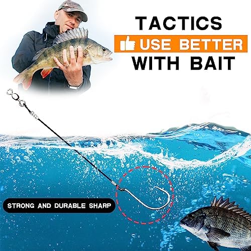 Circle Hooks Rigs,Steel Catfish Hook Rig,Octopus Fishing Hook with Leader,Fishing Circle Hook Wire for Saltwater Freshwater - Image 5