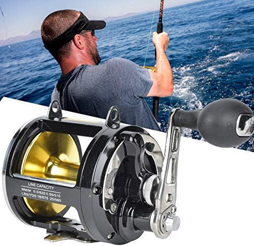 TR12000 Trolling Fishing Reel, 3.4:1 Gear Ratio Metal Fish Reel - Image 2