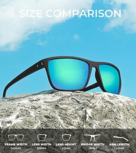 KALIYADI Polarized Sunglasses for Men, Lightweight Sun Glasses with UV Protection for Driving Fishing Golf - Image 3