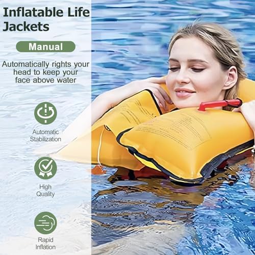 Manual Inflatable Life Jacket for Adults| Supports up to 330 lbs - Image 5