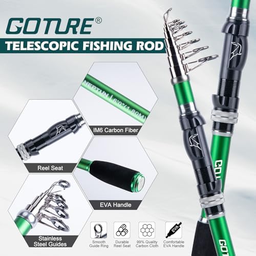 Goture Fishing Kits for Adult,Fishing Pole and Reel Combo, OpenSide Fishing Sling Tackle Storage Bag with 3 Tackle Boxes,Gift for Men - Image 4