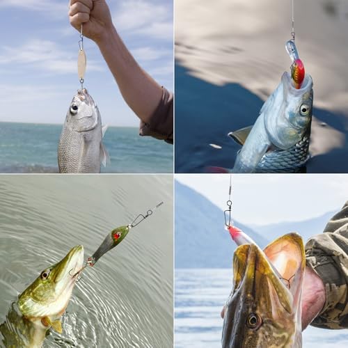 Fluorocarbon Fishing Leaders, 24pcs Invisible Wire Leader Line with Swivels Snap Fluorocarbon Fishing Line Leader Connects Lures Bait or Hooks for Saltwater Freshwater 20lb-50lb - Image 7