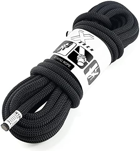X XBEN Outdoor Climbing Rope 10M(32ft) 20M(64ft) 30M(96ft) 50M(160ft) 70M(230ft) 152M(500FT) 352M(1000FT) Static Rock Climbing Rope for Escape Rope Ice Climbing Equipment Fire Rescue Parachute by XXBEN