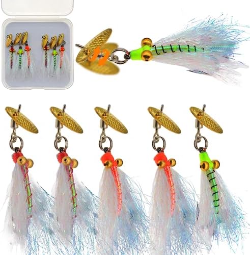 Fly Fishing Poppers Dry Flies Topwater Lures Bass Trout Kit Pro XL by Ghanneey
