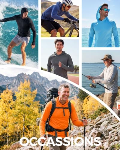Boladeci Men's UPF 50+ Sun Protection Lightweight Hoodie Shirts Long Sleeve Fishing Shirt SPF UV Hiking Swim - Image 5