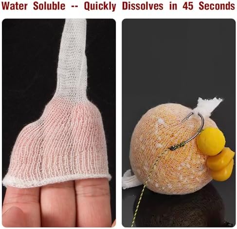 DONQL 5M PVA Mesh for Carp Fishing 3Pcs Fast Water Soluble Mesh Bait Bags - Image 4