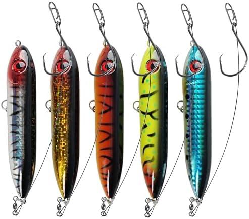Catfish Rigs Demon Dragon Catfish Float Rigs Catfishing Rattling Line Float Lure Blank Spook Rattle Float with Circle Hooks 8/0 for Santee Cooper Rig Catfishing Tackle by SILANON