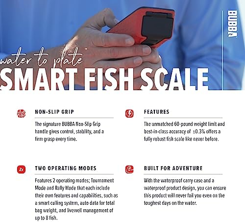 BUBBA Smart Fish Scale -Tournament Fishing Tool - Built in Fish Clip and Hook - 2 Modes, Digital Screen, 60lb Limit - Image 4