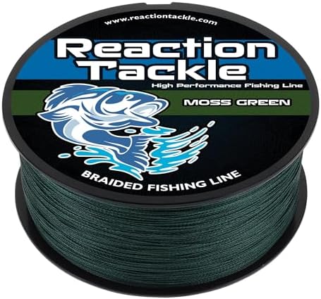 Reaction Tackle Braided Fishing Line - Pro Grade Power Performance for Saltwater or Freshwater Fish - Colored Fishing Line Braid for Extra Visibility by ReactionTackle
