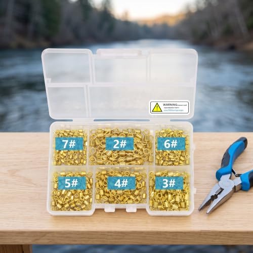 Fishing Barrel Swivels Kit, 300pcs Stainless Steel Rolling Bearing Snap Connector for Saltwater Freshwater Fishing#2#3#4#5#6#7 - Image 3