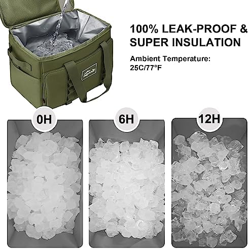 48 Can Insulated Soft Sided Collapsible Cooler Bag Ice Chest - Image 3