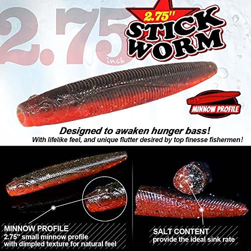 Ned-Rig-Kit-Finesse-Baits-Soft-Plastic-Worms-Fising-Lure for Bass Stick Swimbait Minnow Crawfish Lures Shroom Ned Jig Head Kit - Image 2