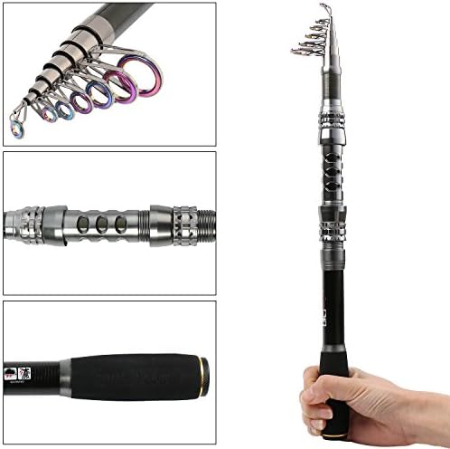 Sougayilang Fishing Rod Reel Combo with Telescopic Fishing Pole Spinning Reel Carrier Bag for Travel Saltwater Freshwater Fishing - Image 3