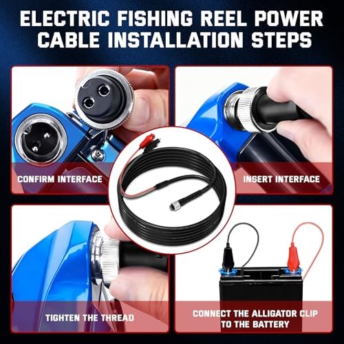 10FT Fishing Reel Replacement Part for Daiwa 1000 750 500 and for Shimano Power Cord Cable Battery Connecting Line Double Connectors 3M - Image 3