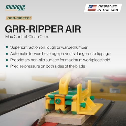 MICROJIG GRR-RIPPER Air Table Saw Push Block, Woodworking Safety Tool, Enhanced Grip, Router and Jointer Compatible - Image 2