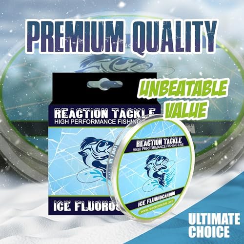 Reaction Tackle Ice Fishing Fluorocarbon Line - Fast Sinking, Abrasion Resistant, Low Visibility Leader and Main Line for Panfish, Trout, Walleye and Bass - Image 6