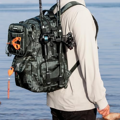 KastKing BaitSpace 50L Fishing Backpack with 4 Tackle Boxes, 2 Rod Holders - Image 2