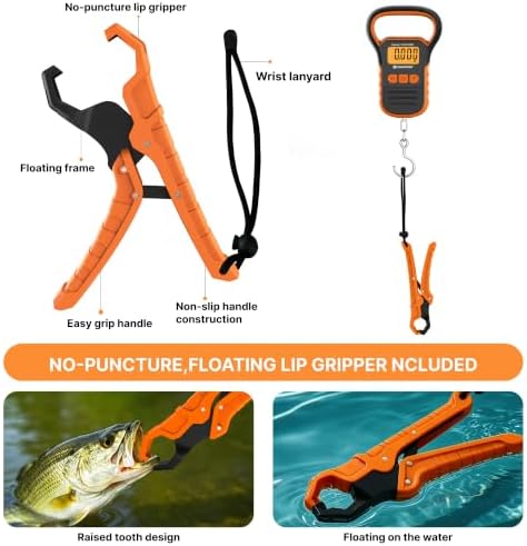 UNIWEIGH Fish Scale,Waterproof Hanging Scale with Lip Gripper,60 in Ruler - Image 4